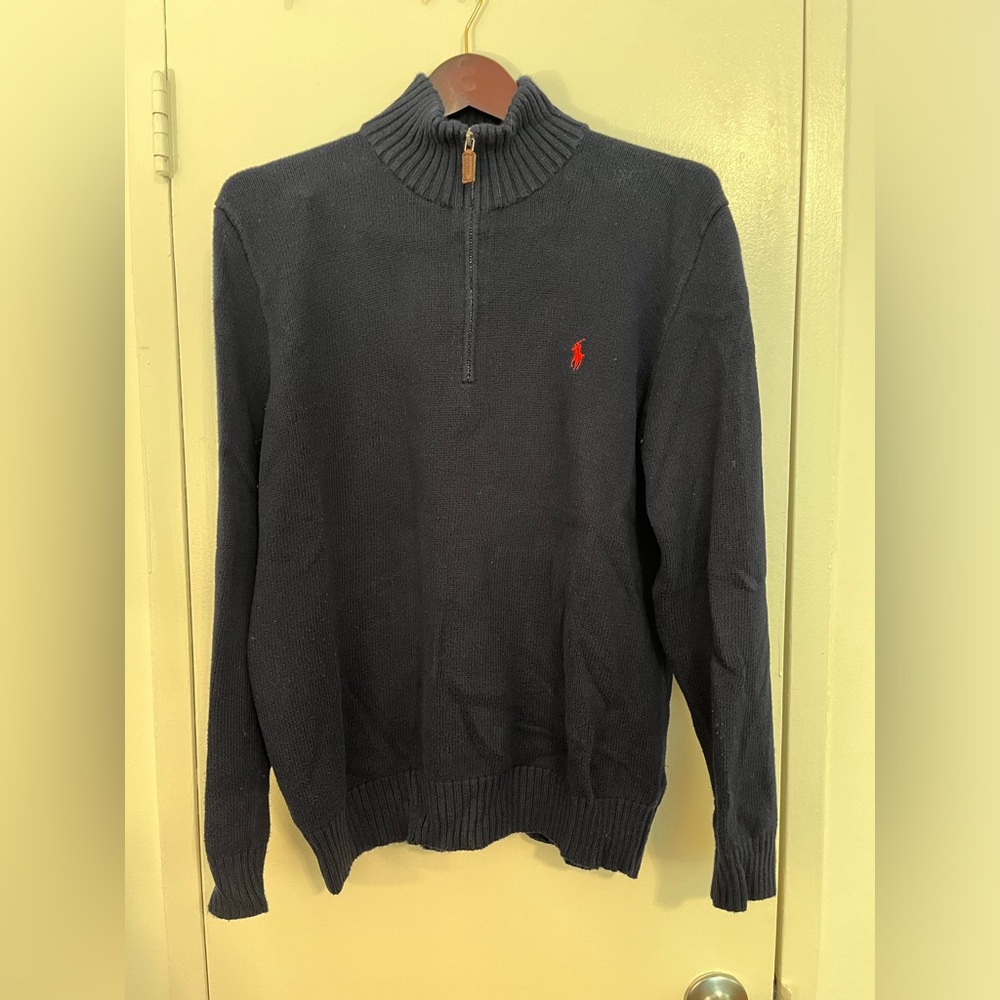 Polo by Ralph Lauren Navy Blue Half Zip Pullover